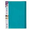 Snopake A4 Display Book 24 Transparent Clear Pockets (48 Sides) Folder Folio Portrait Sleeves for Professional Presentation Project Document Business Student Office Punchless Filing Papers Turquoise