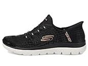 Skechers Women's Hands Free Slip-ins Summits-Classy Night Sneaker, Black Rose Gold=bkrg, 9.5