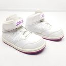 Nike Air Jordan 1 Flight 5 Premium Blanco/Púrpura Niñas 7c Zapatos 881437-116