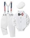 SANMIO Baby Boy Clothes 0-24M Baby Boy Suits 4pcs Baby Boys Baptism Easter Outfits Baby Christmas Clothes, Celebration Outfits, 0-3 Months