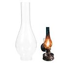 Lamp Shades, Oil Lamp Chimney, 2 Inch Base 9.7 Inch Tall Oil Lamp Globe Clear Glass Heat-resistant Oil Lamp Parts Replacement Oil Lantern for Kerosene Style Lamps
