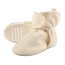 Hudson Baby Unisex-Child Cozy Fleece Booties Slipper Sock, Cream, 6-12 Months