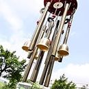 BWINKA Chinois étonnants 10 Tubes traditionnels 5 Bells Bronze Cour Jardin En plein air Wind Chimes 85cm Apportez argent Chance, meilleur cadeau