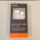 PNY 30-polig auf USB Ladekabel Sync Ladegerät Apple iPhone iPad 6 Fuß (1,8 m) Brandneu in Verpackung