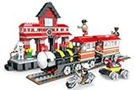 Magicwand Trains Railway Station Lego Compatible Building Blocks for Kids & Adults【464 Pcs】【Multi-Colored】...