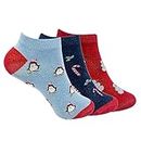 Mint & Oak Ankle Length Women Socks, Christmas Gift Quirky Socks For Friends, Cute Funky Socks, Christmas Secret Santa Gifts For Women- Set of 3
