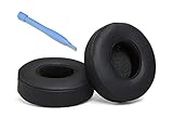 Replacement Ear Pads for Beats Solo 2 Wired and Solo 2 Solo 3 Wireless Headphones with Exclusive AHG Adhesive Tape (Black)