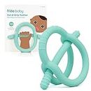 Frida Baby Get-A-Grip BabyTeether for Teething Relief | 100% Food-Grade Silicone Teething Toys for Baby 0-6, 12, 18 Months Infant, BPA-Free, PVC-Free | Teal
