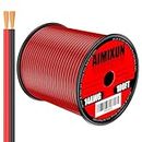 AIMIXUN 14 Gauge Electrical Wire 100FT, 14 AWG Wire 2 Pin Flexible Wire Red and Black Cable 12V Aluminum Copper Wire PVC 2 Conductors Red Black Parallel Wire Line DC Cable Low Voltage Wire 12V/24V
