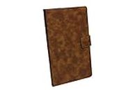 Caseous Leather Flip Magnetic Closure Card Slots Cover Case Back for Samsung Galaxy Tab A 8.0 inch (2019) SM-T290, SM-T295 (Camel Brown - Textured)