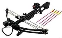 175 lbs hunting crossbow package with red dot scope arrows rope cocking 285 fps