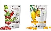 Frispies Freeze Dried Fruits | Strawberry & Mango | Healthy Chunks | No Added Sugar | 100% Natural | Gluten Free | Low Calorie Snack | Dehydrated Snacks for Kids and Adults (20 gm/per)| Pack of 2|