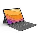 Logitech Combo Touch iPad Pro 12.9-inch (5th, 6th gen - 2021, 2022) Keyboard Case - Detachable Backlit Keyboard with Kickstand, Click-Anywhere Trackpad, Smart Connector-QWERTY UK English Layout - Grey
