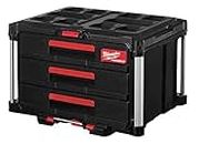 Milwaukee Packout 3-Drawer Tool Box Case with 3 Drawers, Multicoloured