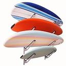 SteelChimp Surfboard Wall Rack | 4-Tier Horizontal Surf Board Rack | Anti-Sway Patent-Pending Arm Mount Design | USA Designed