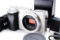 [sc 7669] Sony Alpha A6000 24.3MP Mirrorless Silver Digital Camera w/charger JP