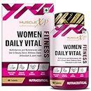 MuscleXP Women Daily Vital Fitness Multivitamin & Multiminerals, Skin & Beauty Blend, Wellness Blend, Antioxidant & Joint Health, 60 Tablets (Pack of 1)