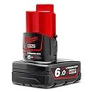 Milwaukee M12B6 M12 6.0Ah Redlithium-ION Extended Capacity Battery