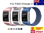 For Fitbit Charge 2 Band Metal Stainless Steel Milanese Loop Wristband Strap 