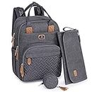 Diaper Bag Backpack with Portable Changing Pad, Pacifier Case and Stroller Straps