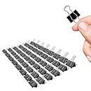 Small Binder Clips 0.75 Inch Black 48 PCS, Binder Clips 19mm 3/4 Inch for Teacher School Office and Business
