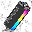 Portable Bluetooth Speakers, 20W Wireless Speaker with HD Loud Stereo Sound, 18H Playtime, Bluetooth 5.1, RGB Lights, FM, Built in Mic, IP7 Waterproof Speaker for Home, Outdoors, Travel, Birthday Gift