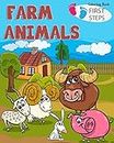 farm Animals Coloring Book: farm animals books for kids & toddlers | Boys & Girls | activity books for preschooler | kids ages 1-3 2-4 3-5: Volume 2 (Easy & Educational Coloring Book)