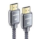 HDMI Cable 6.6feet(2meter), 4K HDMI Lead-Snowkids HDMI Cable 4K@60Hz, 3D Support, Ethernet Function, Video 4K UHD 2160p, HD 1080p, 3D - (for Fire TV, for PS3/4, for Netfilx)