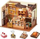Rolife DIY LED Wooden Miniature Dollhouse Becka's Baking House for Girls Gifts