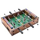 Table Football, 13.5'' Mini Foosball Table Soccer Tabletop Football Table w/ 2 Footballs and Soccer Keepers, Wooden Table Soccer Game Accessories for Kids Adults Indoor & Outdoor