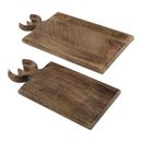 Whole House Worlds 2 Piece Alpine Antler Handle Cutting Board Set Wood in Brown | 15.75 H x 8.75 W x 1.25 D in | Wayfair 2015362