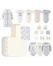 The Peanutshell Newborn Clothes & Accessories Set for Baby Boys or Girls, 23 Piece Layette Gift Set, Fits Newborn to 3 Months