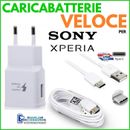 CARICABATTERIE VELOCE FAST per SONY XPERIA XA1 PLUS PRESA USB + CAVO TIPO C