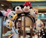 Authentic Disney DIY Plush Headband Mickey Minnie Donald Duck Hair Accessories
