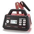 TowerTop Battery Charger, 2/10/25Amp 12V Fully Automatic Smart Trickle Charger, Automotive Battery Maintainer with Engine Start, Winter Mode, Recondition, Desulfation, LCD Display, ETL (BC-025 PRO)
