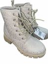 girl MIA combat pink boots specked gold Size 2 New With Tags