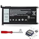 WDX0R Dell Laptop Battery 42Wh 11.4V for Dell Inspiron 15 5000 7000 Series 5567 5565 5568 5570 5578 7560 7569 7570 7579, 13 5368 5378 5379 7368 7378, 17 5767, 14 7460 (3CRH3 T2JX4 CYMGM FC92N)