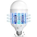 Bug Zapper Light Bulb, 2 in 1 Mosquitoes Killer Lamp Led Electronic Insect & Fly Killer, Porch Light for Entryway, Doorway, Corridor, Balcony and Patio (White)