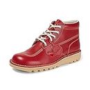 Kickers Kick Hi Classic Ankle Boots, Extra Comfortable, Added Durability, Premium Quality, Mens, Red Light Cream, 7 US