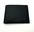 Armani Collezioni Black With Red Saffiano Leather Bi-fold  Wallet Authentic