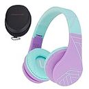 Bluetooth Headphones for kids, PowerLocus Wireless Foldable Headphones Over Ear, Headphone with Microphone, 85DB Volume Limit, Wireless &Wired Headset with Micro SD/TF for Smartphone/Online Class/iPad