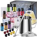 Complete Candle Making Kit,Candle Making Supplies,DIY Arts and Crafts Kits for Adults,Beginners,Kids Including Wax, Wicks, 8 Kinds of Scents,Dyes,Melting Pot,Candle tins