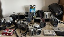 Lote de cámaras digitales videocámaras Sony Nikon Panasonic JVC sin probar