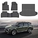 COLANAT® Floor Mats & Cargo Liner for Kia Sportage 2023 2024 (NOT for Hybrid) All Weather TPE Car Mats Cargo Mat Waterproof Anti-Slip Automotive Floor Liners and Trunk Mat Full Set Accessories