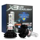 COPPIA LAMPADE X3 LED HEADLIGHT H7 LED CREE 6500K 6000 LUMEN 12V XENON FARI AUTO