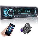 Alondy Single Din Car Stereo with Bluetooth | APP Control | FM/AM Radio | Daul USB 2.1A | 7 LED Backlight | Audio Record | SWC SD AUX Audio Receiver Autoradio