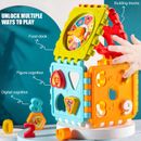1-2 Years old Boys & Girls Holiday Baby Activity Cube Toddler Toys 6 in 1