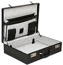 Tassia Mens Professional Large PU Leather Look Executive Attache Case Expanding Business Briefcase - Padded Travel Case Expandable Hard Case - with Combination Locks