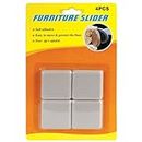 Primeway® EVA Square Moving Furniture Sliders | 40x40 mm | Ivory | 4 Pieces Set