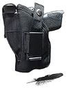 Feather Lite Fits SCCY CPX-1,CPX-2 IND 380 with Laser Has Soft Nylon, Inside or Outside The Pants Gun Holster.